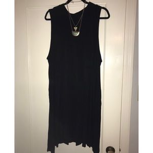 Black mock turtleneck dress - super soft